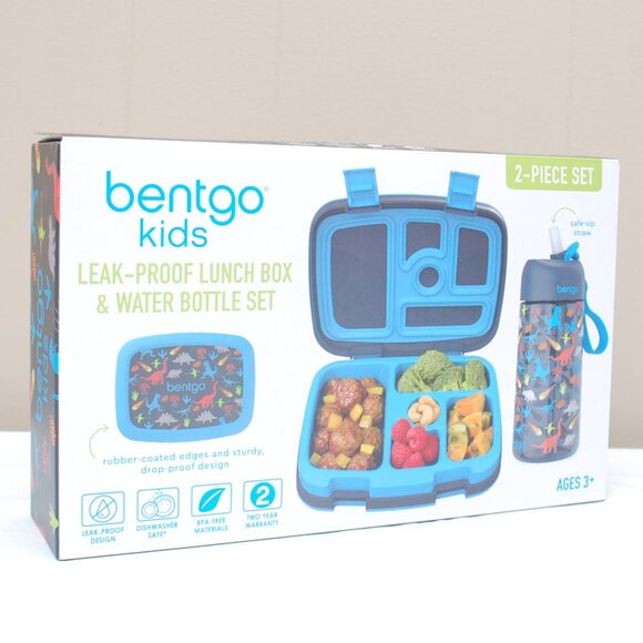 Bentgo Plastic Dinosaur Lunch Box with Water Bottle - Picture 2 of 7